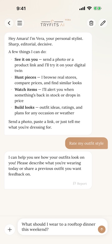 AI stylist chat
